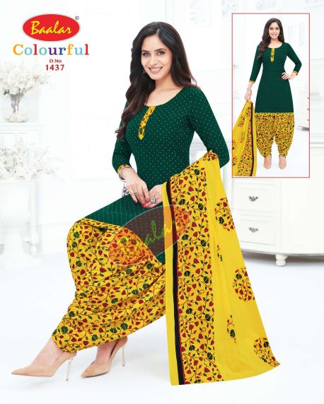 Baalar Colourful 14 Printed Cotton Casual Daily Wear Dress Material Collection